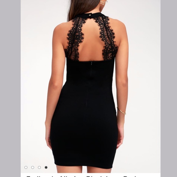 halter lace bodycon dress